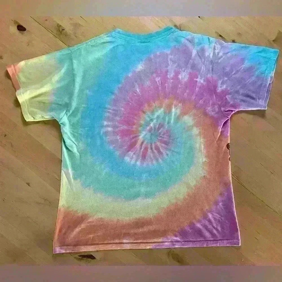 Grateful Dead Liquid Blue Tie Dye Dancing Bear Spiral 〰️ Vintage 1995 T-Shirt - Picture 2 of 7